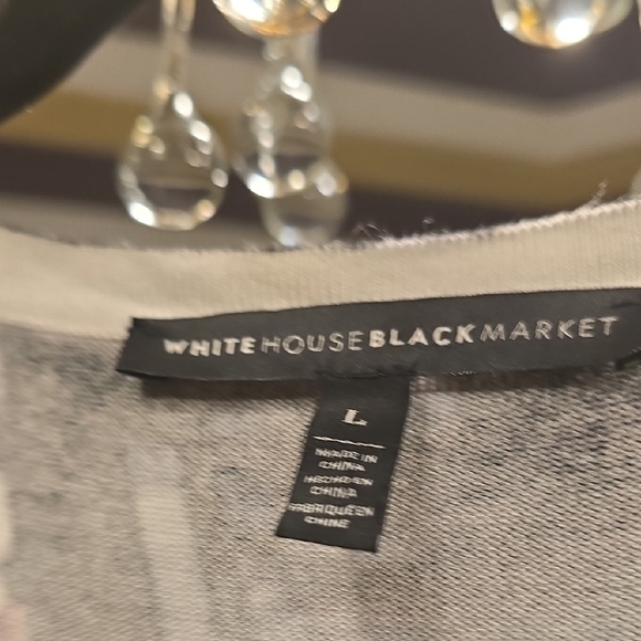 White House Black Market Black Floral Blouse - Picture 2 of 14